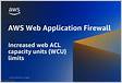 AWS WAF web ACL capacity units WCU